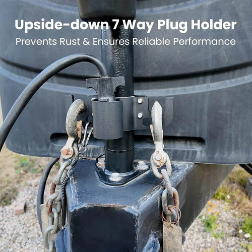 🚗Aluminum RV Towing Chain Organizer & 7-Way Plug Holder