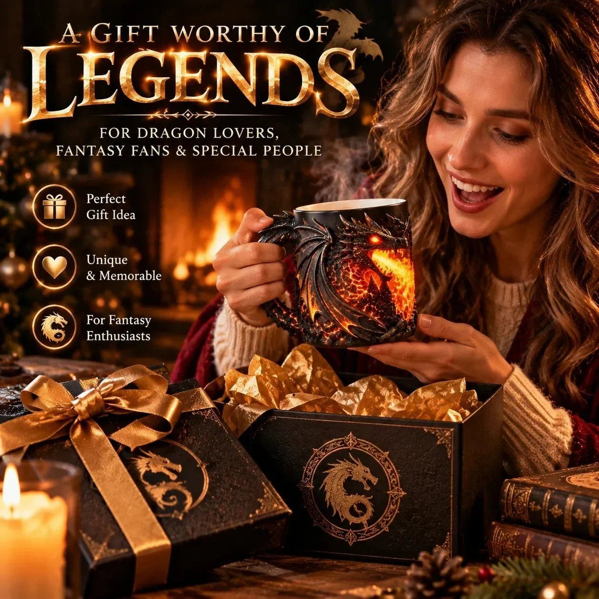 🐉 Dragonfire 3D Heat-Reveal Magic Mug | Add a Hot Drink. Awaken the Dragon.🔥
