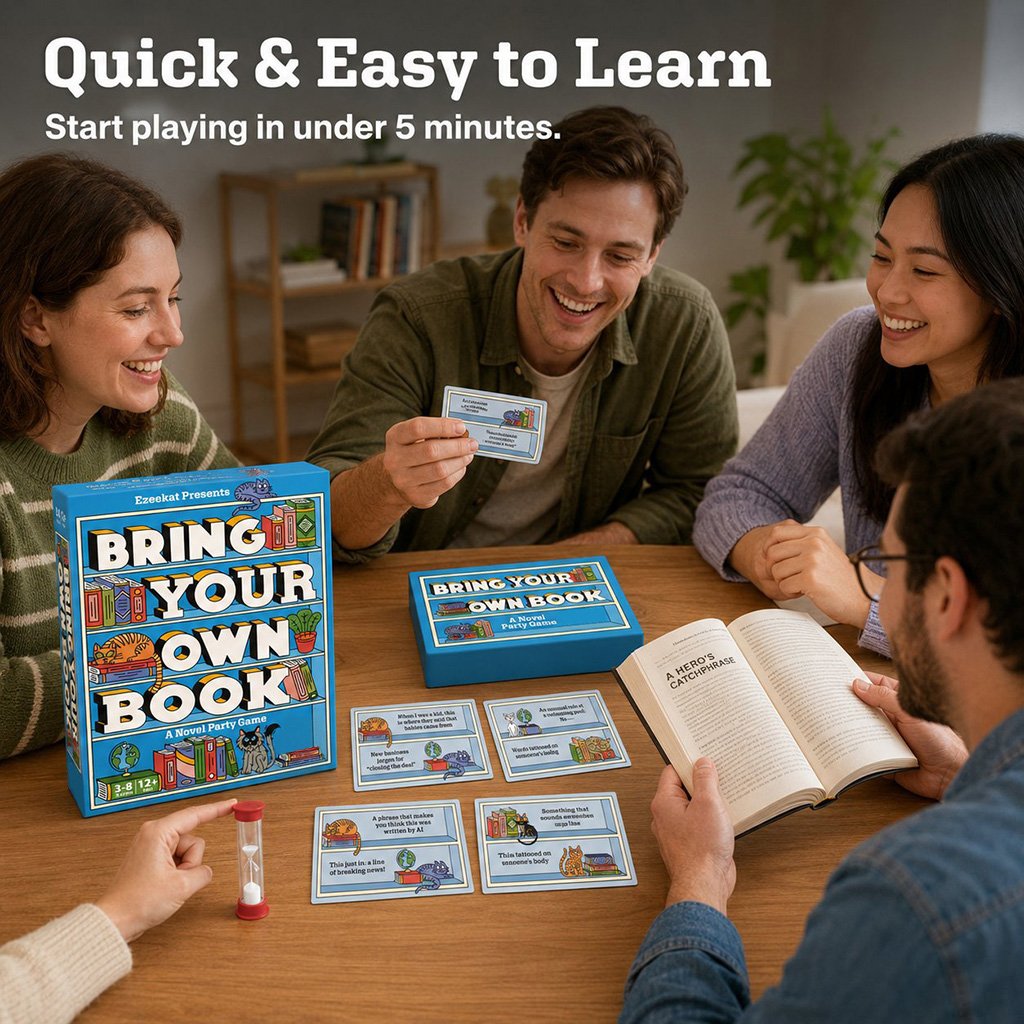 📚🐱Bring Your Own Book: A Novel Party Game(📦Buy 2 Free Shipping)