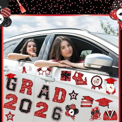🎓2026 Grad Magnets – 30Pc Set for Celebration Decor🧲(Cars, Fridges & More)