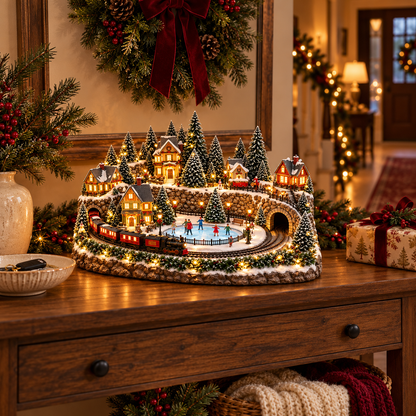 🚞Magical Christmas Train & Skating Rink – Bring Holiday Magic Home! ✨