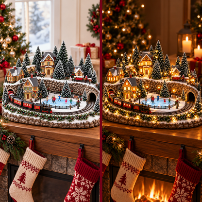 🚞Magical Christmas Train & Skating Rink – Bring Holiday Magic Home! ✨