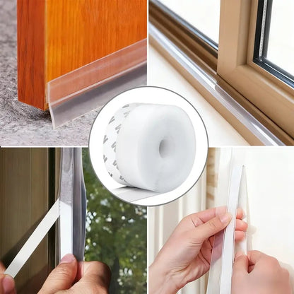 Door Weather Stripping | Adhesive Draft Stopper Seal Strip for Doors, Windows & Shower Doors