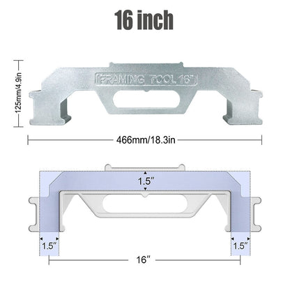 Framing Tool, 12/14/16 Inch On-Center Stud Layout Tool