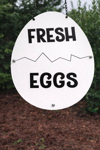 🥚Farm Fresh Eggs Metal Sign - Rustic Farmhouse Decor for Coop & Market🏠🐔