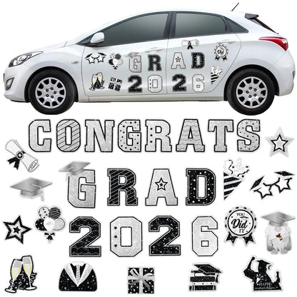 🎓2026 Grad Magnets – 30Pc Set for Celebration Decor🧲(Cars, Fridges & More)