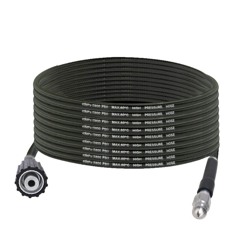 Triple-Layer Burst-Proof Hose – Stainless Steel & PVC, Universal Connector for Heavy-Duty Cleaning