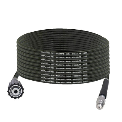 Triple-Layer Burst-Proof Hose – Stainless Steel & PVC, Universal Connector for Heavy-Duty Cleaning