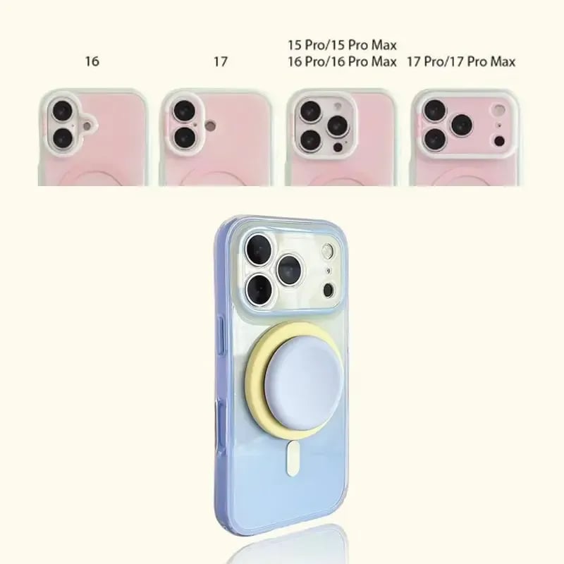 TYIIMAX™ Magnetic Gradient Phone Case with Liquid Stand for iPhone