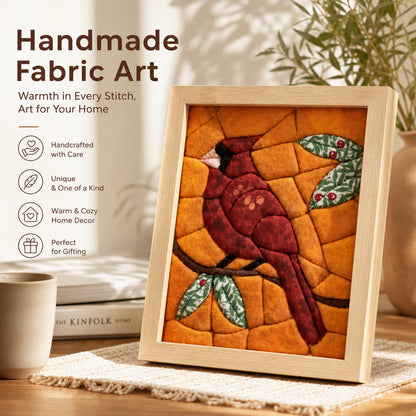 🧵 No-Sew Kinusaiga Fabric Art Kit – DIY Fabric Tucking Wall Art with Frame & Tools