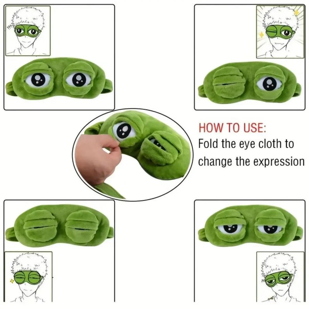 3D Cute Frog Sleep Eye Mask | Soft Plush & Cotton for Travel & Stress Relief