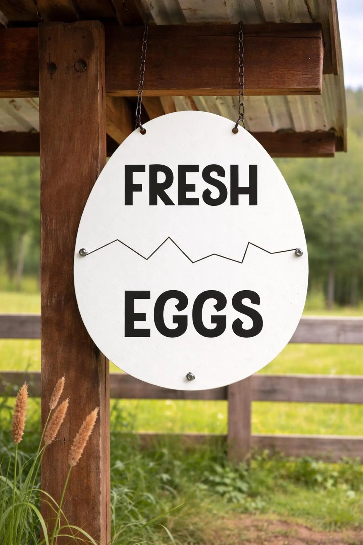🥚Farm Fresh Eggs Metal Sign - Rustic Farmhouse Decor for Coop & Market🏠🐔