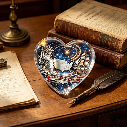 🇺🇸 America's Voyage of Freedom 250th Anniversary Heart Keepsake