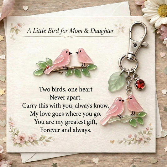 A Little Bird for Mom & Daughter Keychain (2D Acrylic)