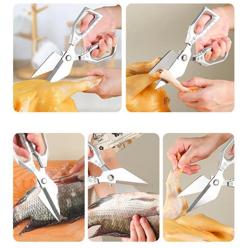 ✂️ Heavy-Duty Kitchen Scissors - Multi-Function & Dishwasher Safe, Perfect for Poultry, Herbs and Daily Use 🍗✨