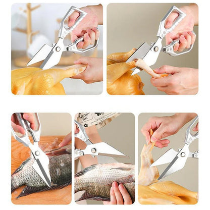✂️ Heavy-Duty Kitchen Scissors - Multi-Function & Dishwasher Safe, Perfect for Poultry, Herbs and Daily Use 🍗✨