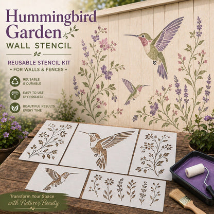🌿Garden Bloom Wall Stencil Kit | DIY Garden Painting Templates for Every Space
