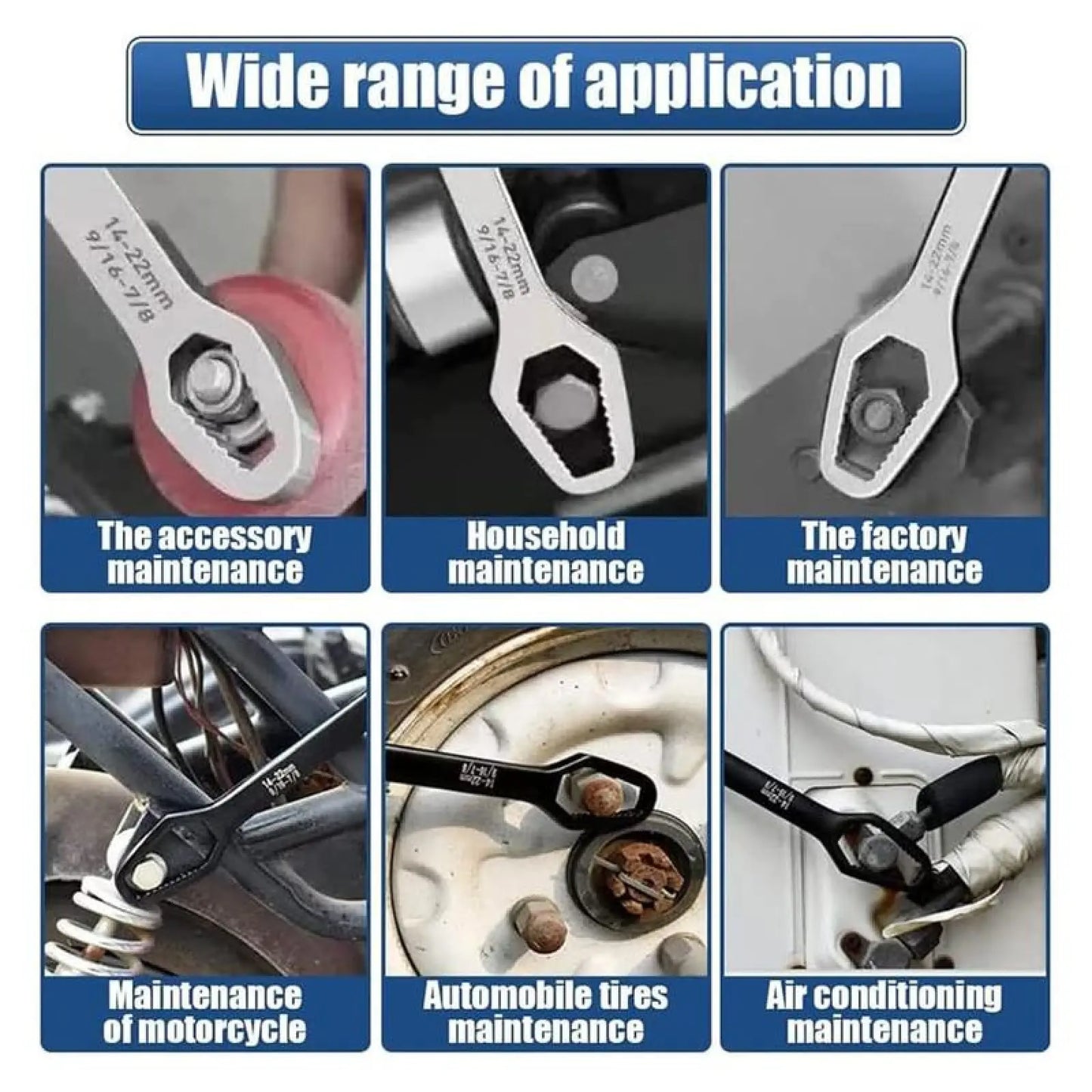 Universal Dual-Head Torx Spanner | 8–22 mm, Non-Slip | Free Shipping Today Only