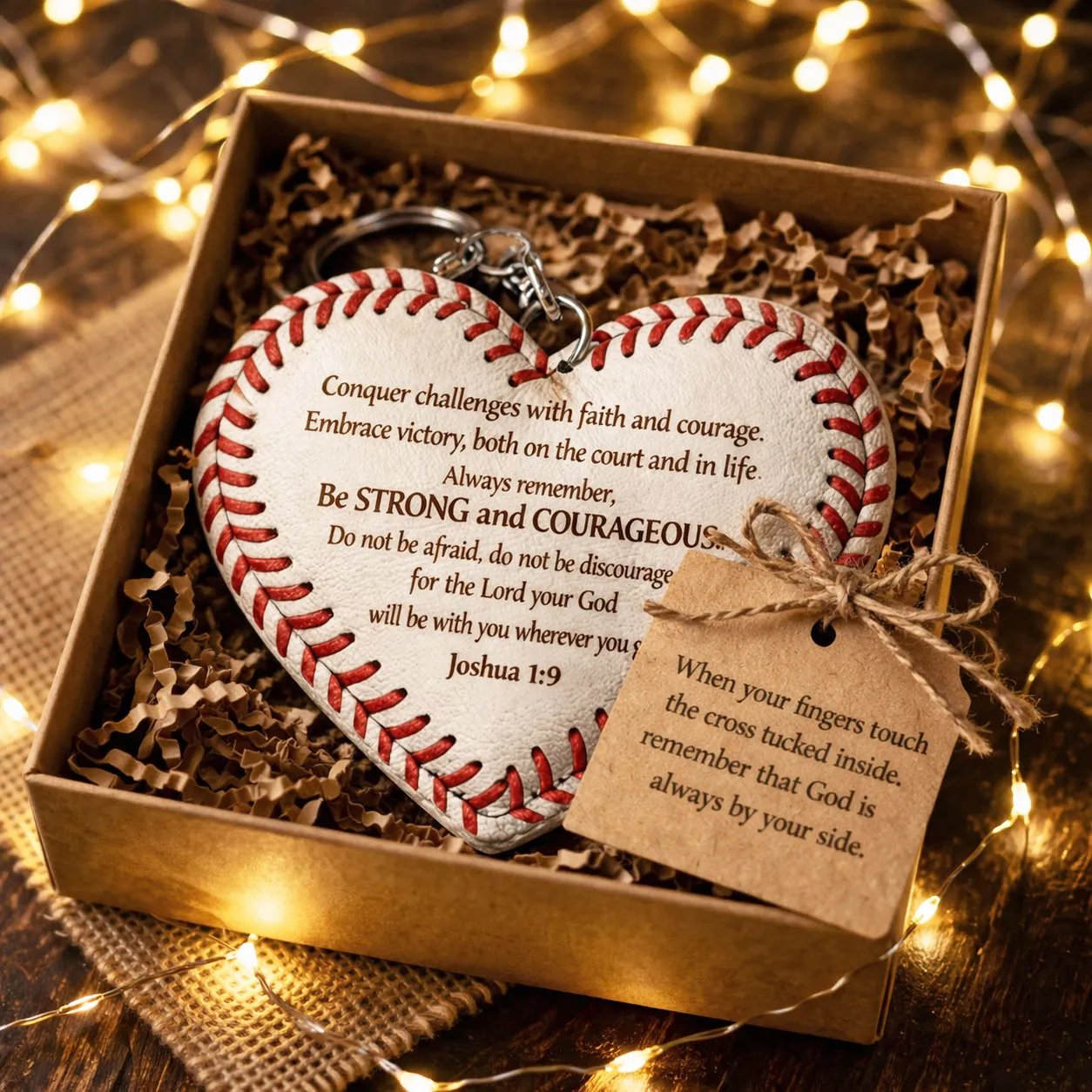 ⚾️✝The "Faith in the Game" Heart Baseball Keychain