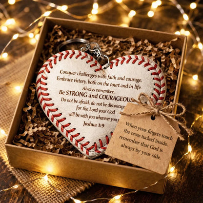⚾️✝The "Faith in the Game" Heart Baseball Keychain