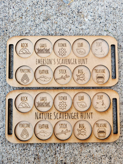 Wooden Bug Scavenger Hunt Board – Outdoor Nature Adventure for Kids
