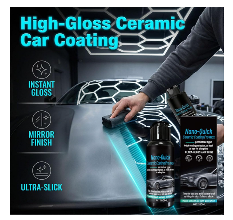 Nano Ceramic Car Coating Spray, Hydrophobic Paint Protector