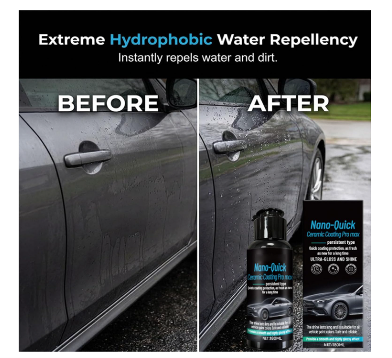 Nano Ceramic Car Coating Spray, Hydrophobic Paint Protector