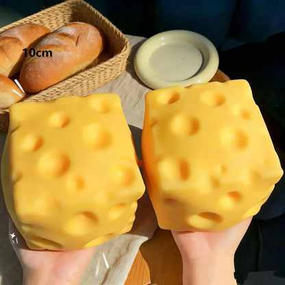 Slow Rise Squishy Cheese Block – Ultra Soft Stress Relief Fidget Toy