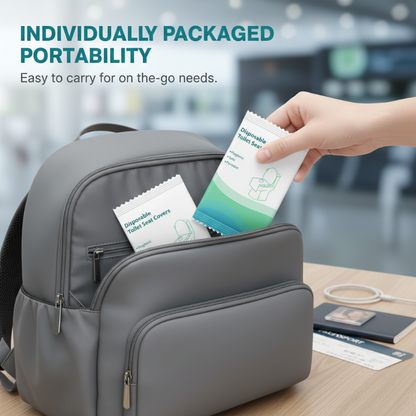 💥Disposable Waterproof Toilet Seat Covers Pack – Hygienic, Comfortable & Perfect for Travel & Public Restrooms 🧳