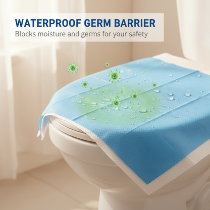 💥Disposable Waterproof Toilet Seat Covers Pack – Hygienic, Comfortable & Perfect for Travel & Public Restrooms 🧳