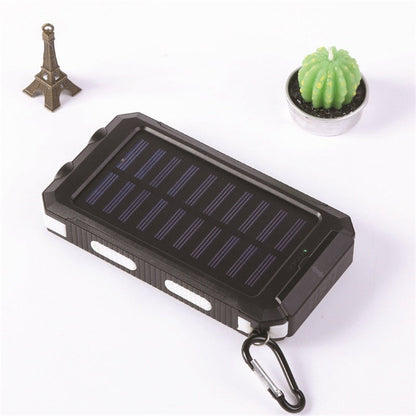 🔦 Portable Solar Power Bank – Solar Charging, Dual LED Lights, Outdoor Ready ✨