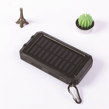 🔦 Portable Solar Power Bank – Solar Charging, Dual LED Lights, Outdoor Ready ✨
