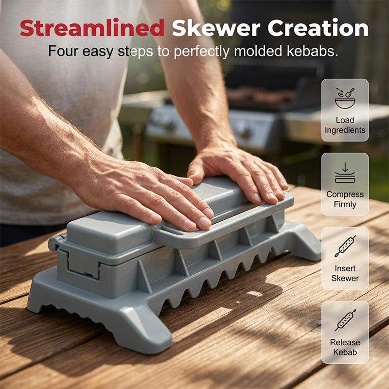 Effortless BBQ Kebab Maker Skewer Tool