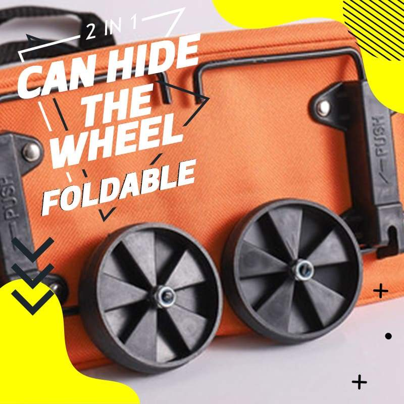 🔥HOT SALE 50% OFF🔥2-in-1 Foldable Shopping Cart Bag with Wheels – Reusable Rolling Grocery Tote