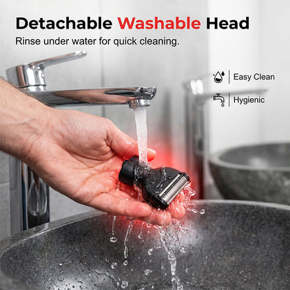 Reach-Anywhere Body Trimmer – Extendable handle, precision heads. Trim back, chest & legs yourself – no help needed! 🧔✨