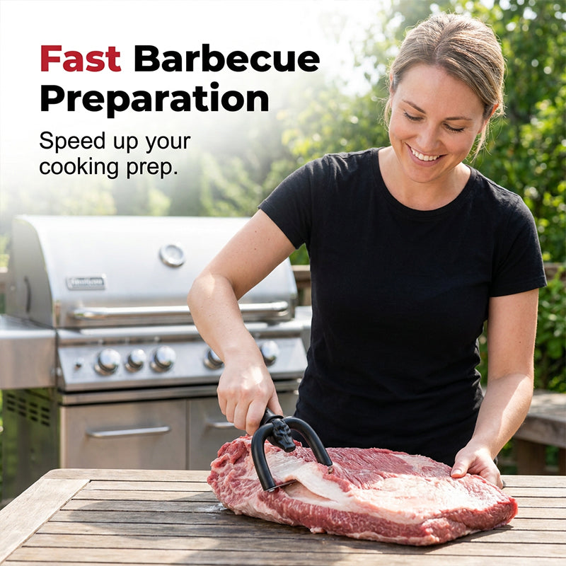 🥩🔪Handheld Fat Trimmer for Beef & Pork – U-shaped curved holder targets surface fat without wasting lean meat. Stainless steel blade, ergonomic grip – prep like a pro! 🧑‍🍳✨