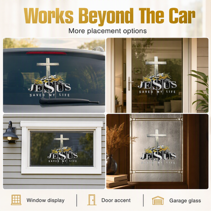 Waterproof Christian Cross Car Vinyl Sticker(2PCS)