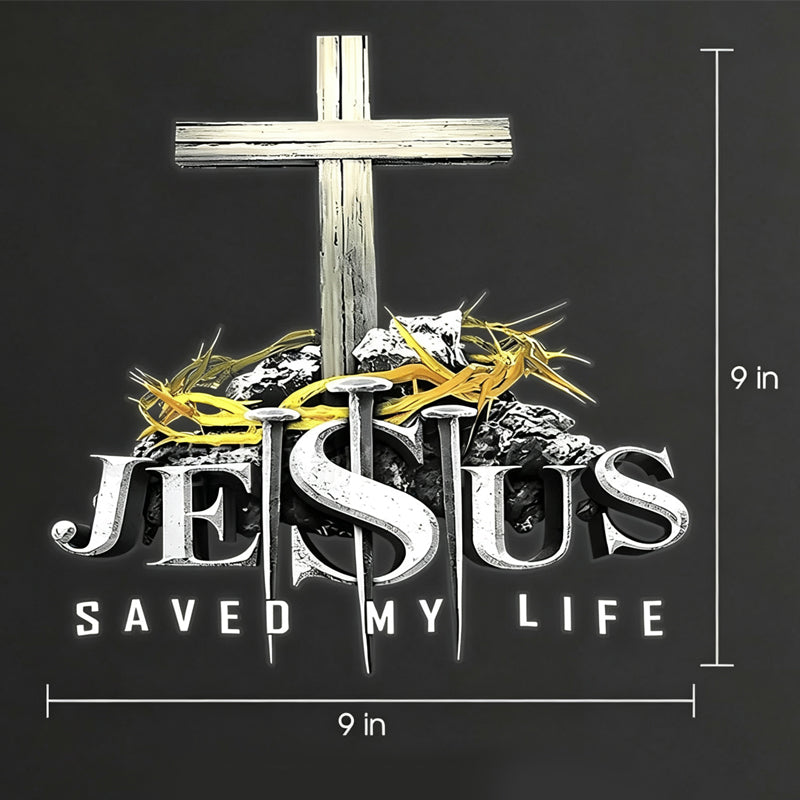 Waterproof Christian Cross Car Vinyl Sticker(2PCS)