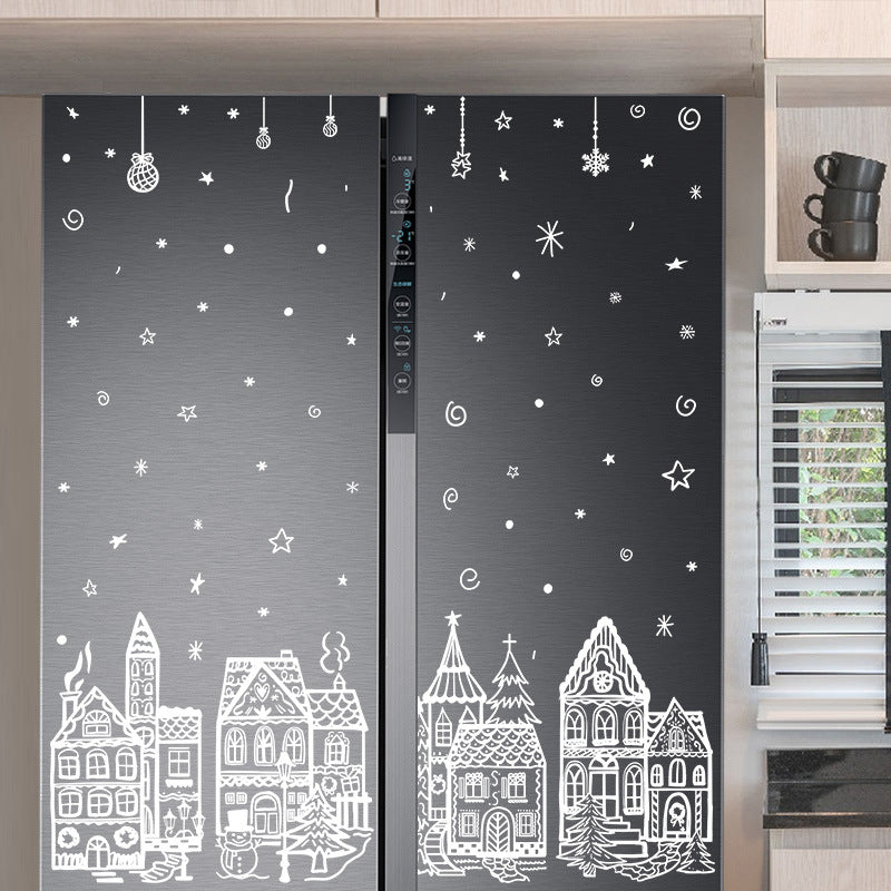 🎄 Christmas Village Window Sticker Set🎁