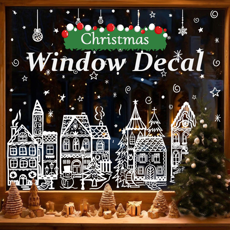 🎄 Christmas Village Window Sticker Set🎁