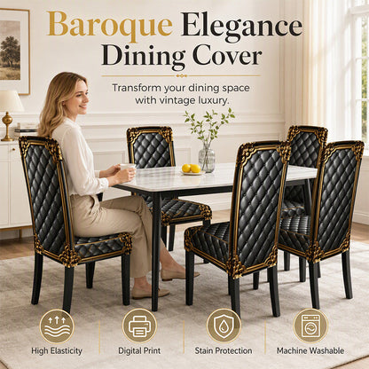 🎁Washable Baroque Chair Cover — Stretch Fit, Royal Gold Pattern