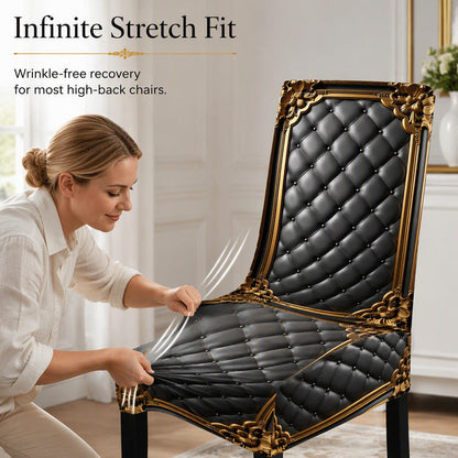 🎁Washable Baroque Chair Cover — Stretch Fit, Royal Gold Pattern