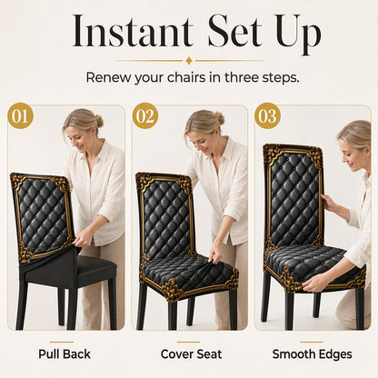 🎁Washable Baroque Chair Cover — Stretch Fit, Royal Gold Pattern