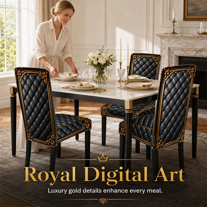 🎁Washable Baroque Chair Cover — Stretch Fit, Royal Gold Pattern