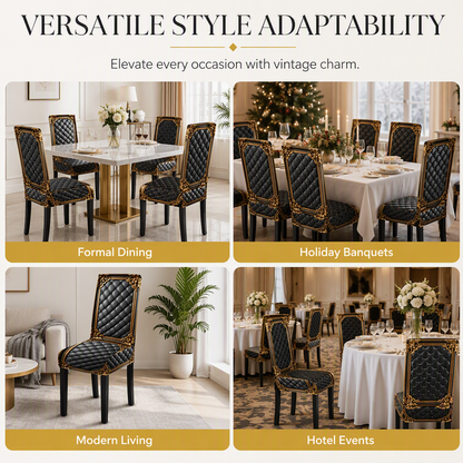 🎁Washable Baroque Chair Cover — Stretch Fit, Royal Gold Pattern