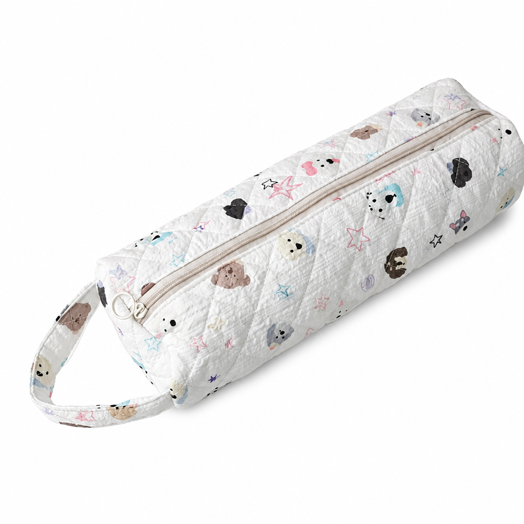 🔥Portable Quilted Travel Storage Bag with Handle for Hair Dryer Curling Iron and Hair Straightener🐆