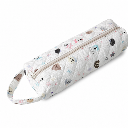 🔥Portable Quilted Travel Storage Bag with Handle for Hair Dryer Curling Iron and Hair Straightener🐆