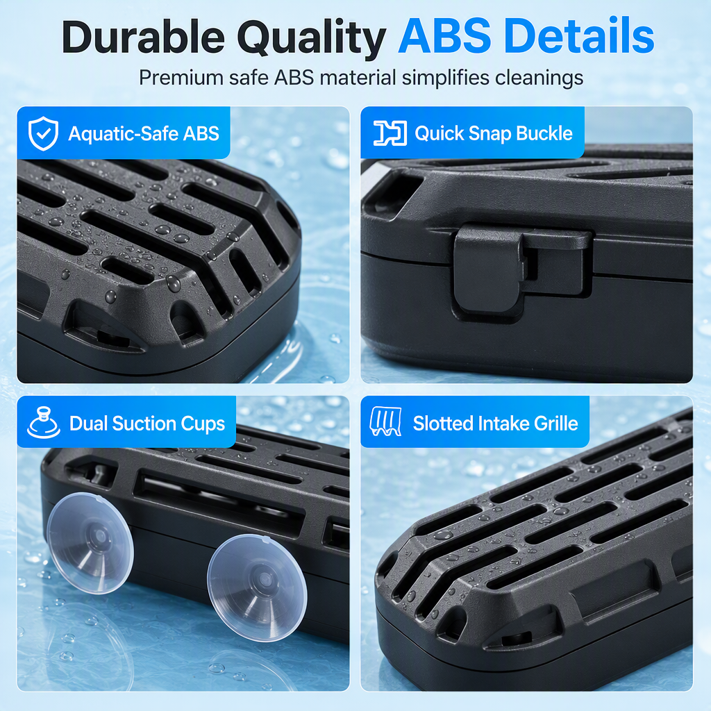 Dual suction cups and slotted intake grille