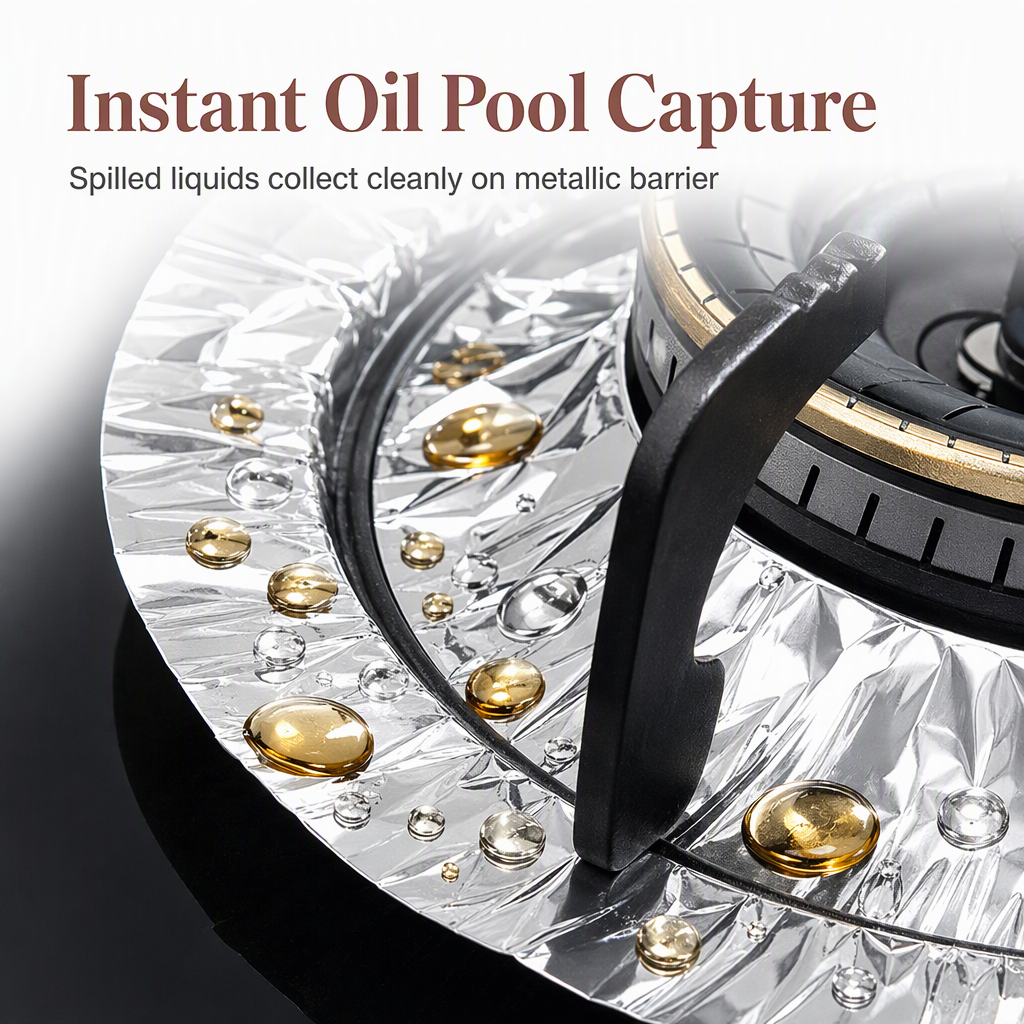 10-Pack Heavy-Duty Foil Gas Stove Burner Liners – Keep Your Hob Clean & Protected with Deep Well Spill Capture 🍳