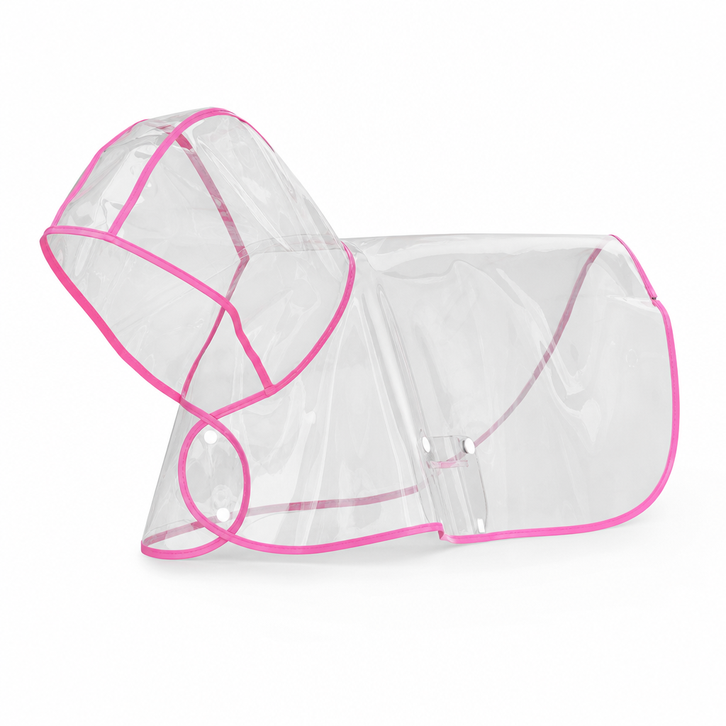 🌧️🐾 Transparent Waterproof Dog Raincoat – Clear Hood, Adjustable Fit, Multi-size 🐶